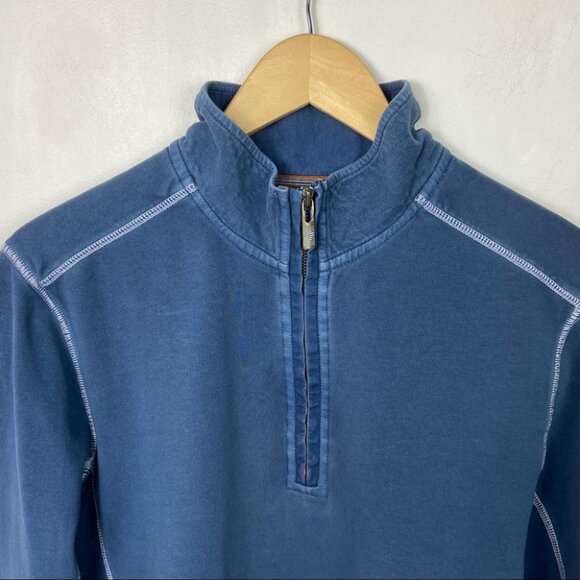 Tommy Bahama Tobago Bay‎ Blue Half Zip Sweatshirt Pullover Size Medium Sweater M - Picture 3 of 11